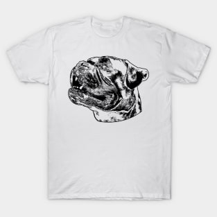 Boxer dog head schwaz T-Shirt